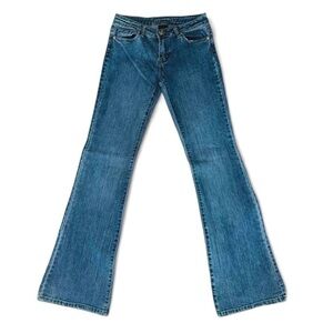 Y2K Medium Wash Blue Denim Flare Jeans Vintage Wet Seal Boot Cut Flares 4/6